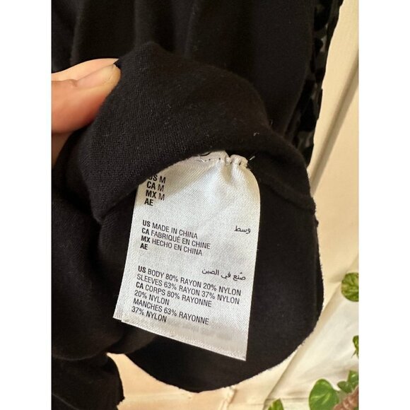 INC Women’s size Medium Black blouse - Picture 6 of 7